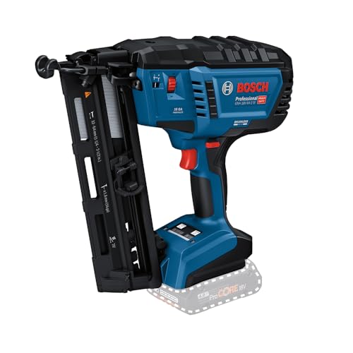Bosch Professional 18V System Chiod. Legno Gnh 18V-64-2 M (Mod. Azion. Sing./Ripetizione, Idonea Per Chiodi: 32-64 Mm, 16 Ga (1,6 Mm) E Angolo Di Incl