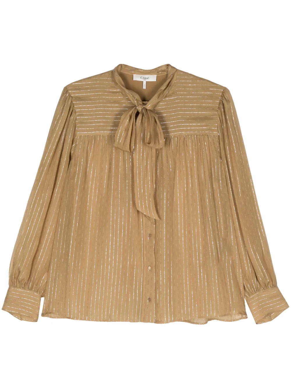 Chloé lurex silk blouse - Verde