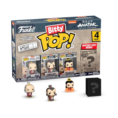 Funko Bitty Pop! Avatar: Tla - Iroh 4Pk - Iroh, Admiral Zhao, Firelord Ozai E Una Mini Figura Misteriosa A Sorpresa - 0.9 Inch (2.2 Cm) - Avatar: The 