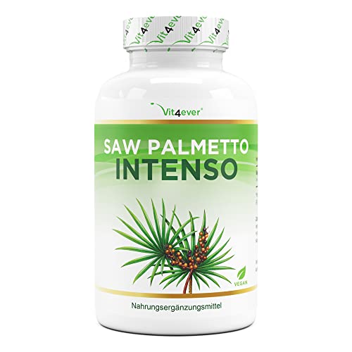 Saw Palmetto Extract - 180 Capsule Con 500 Mg Di Estratto Reale - Premium: 5% Phytosterols = 25 Mg - Ad Alto Dosaggio - Vegan