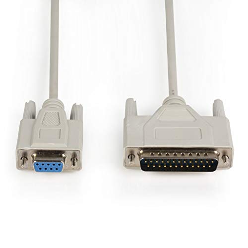Serielles Kabel D-Sub Buchse 9-Polig - D-Sub Stecker 25-Polig 2.00 M Elfenbein