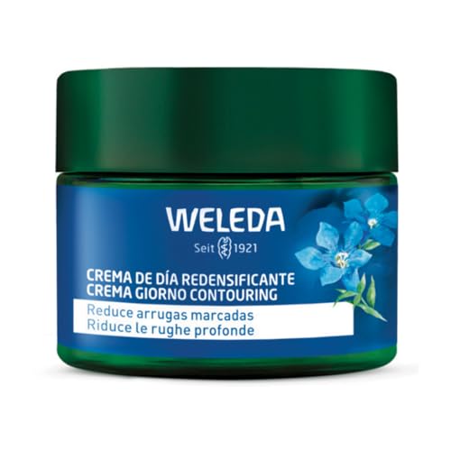 Weleda - Linea Contouring Genziana Blu E Stella Alpina - Crema Giorno Ridensificante 40 Ml - Riduce Le Rughe Profonde, Rassoda Il Collo E La Pelle Ten