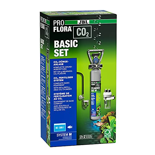 Jbl Proflora Co2 Basic Set M, Sistema Completo Di Fertilizzazione Co2 Per 40-300 L, Con Bottiglia Riutilizzabile E Molti Accessori.