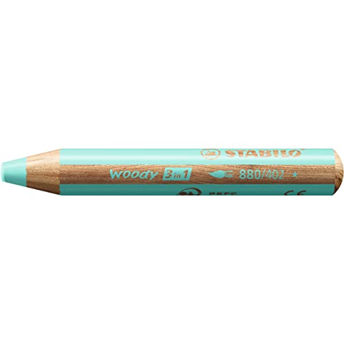 Stabilo Matita Multi-Talento Woody 3 In 1 - Matita Singola - Blu Pastello