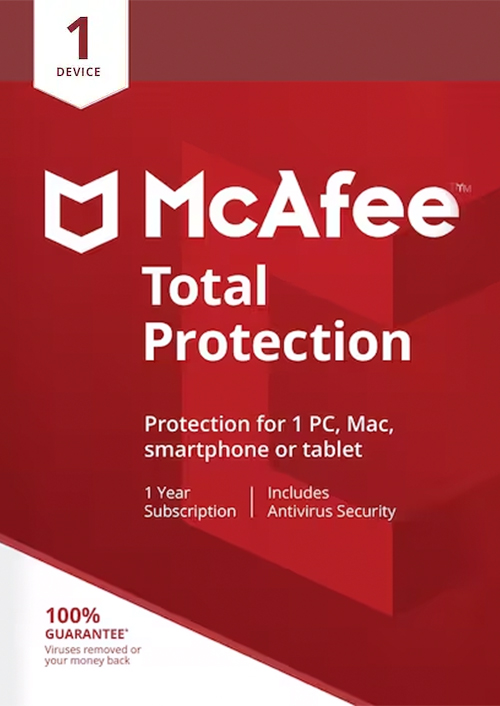 Mcafee Total Protection Gift Card (1 Year/1 Device) (Pc, Android, Mac, Ios)