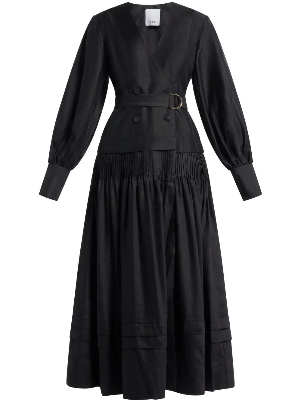 Acler Penfold midi dress - Nero