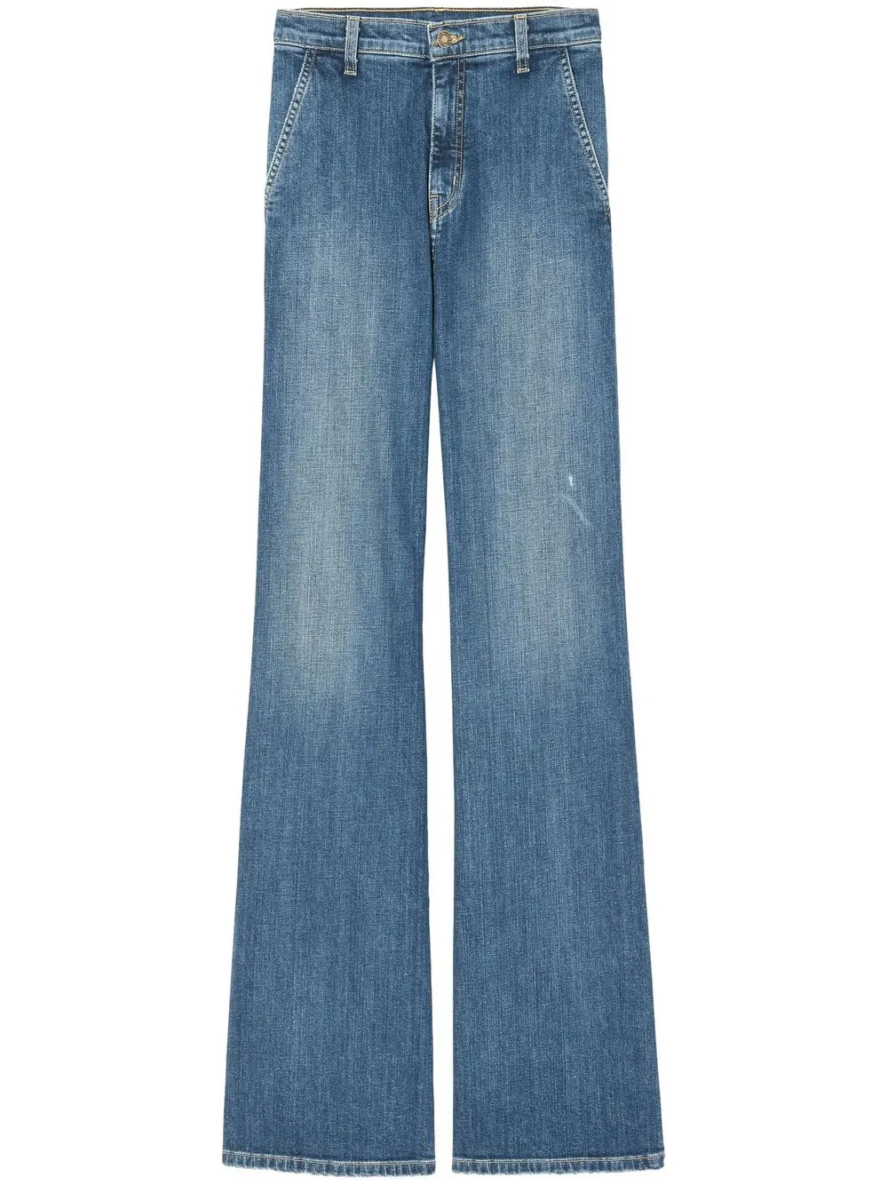 Nili Lotan Anna mid-rise wide-leg jeans - Blu