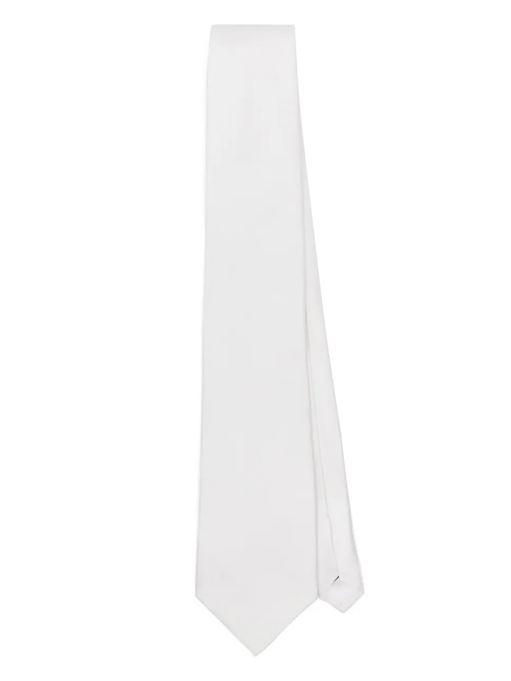 FURSAC silk-satin tie - Bianco