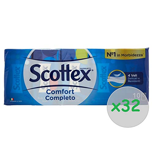 320 Pacchetti Fazzoletti Scottex Salviette Di Carta Ultra Morbide Fazzolettini