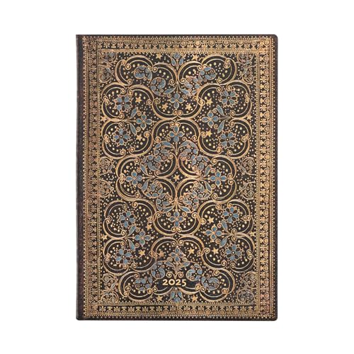 Paperblanks Agende 12 Mesi Flexis 2025 | La Restaurazione Inglese | Midi | Orizzontale | Chiusura Con Fascia Elastica: Tydzień Na Dwóch Stronach, Zamy