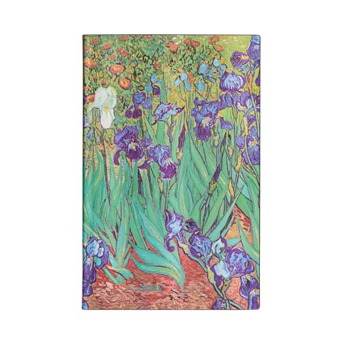 Paperblanks Agende 12 Mesi Flexis 2025 | Iris Di Van Gogh | Maxi | Orizzontale | Chiusura Con Fascia Elastica: Tydzień Na Dwóch Stronach, Zamykany Na