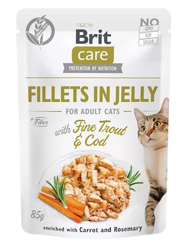Brit Care Cat Fine Trout & Cod In Jelly Merluzzo Trota 85 G