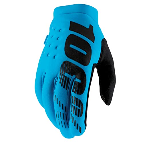 100% Guantes Brisker Gloves Turquoise-M, Guanti Unisex-Adulto, Turchese, M