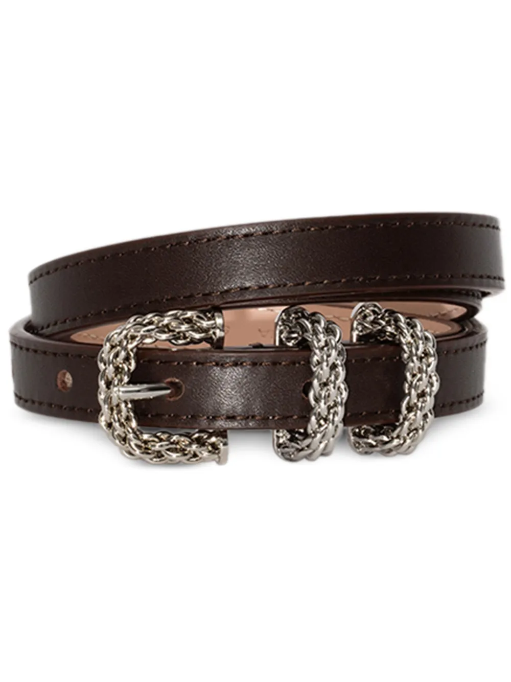BY FAR Kat belt - Marrone