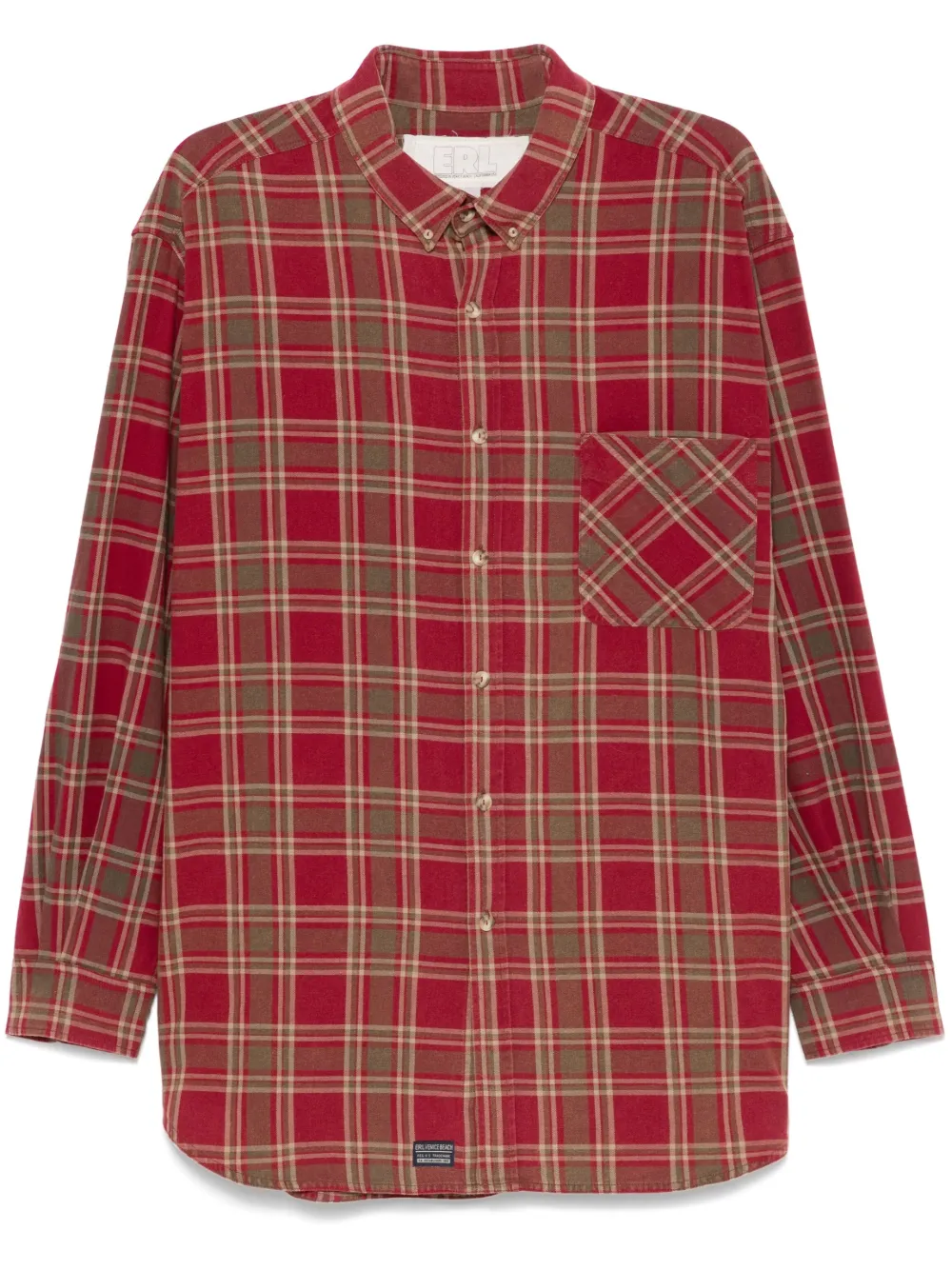 ERL plaid-check shirt - Rosso
