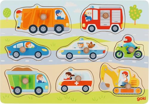 Goki- Puzzle A Incastro, Veicoli, 57400
