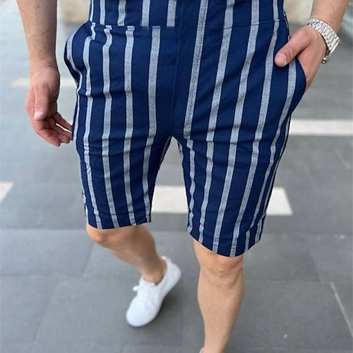 Per uomo Pantaloncini rosa Pantaloncini Pantaloncini chino Bermuda Pantaloncini da lavoro Tasche A cordoncino Stampa Griglia / Scacchi Traspirante Mor