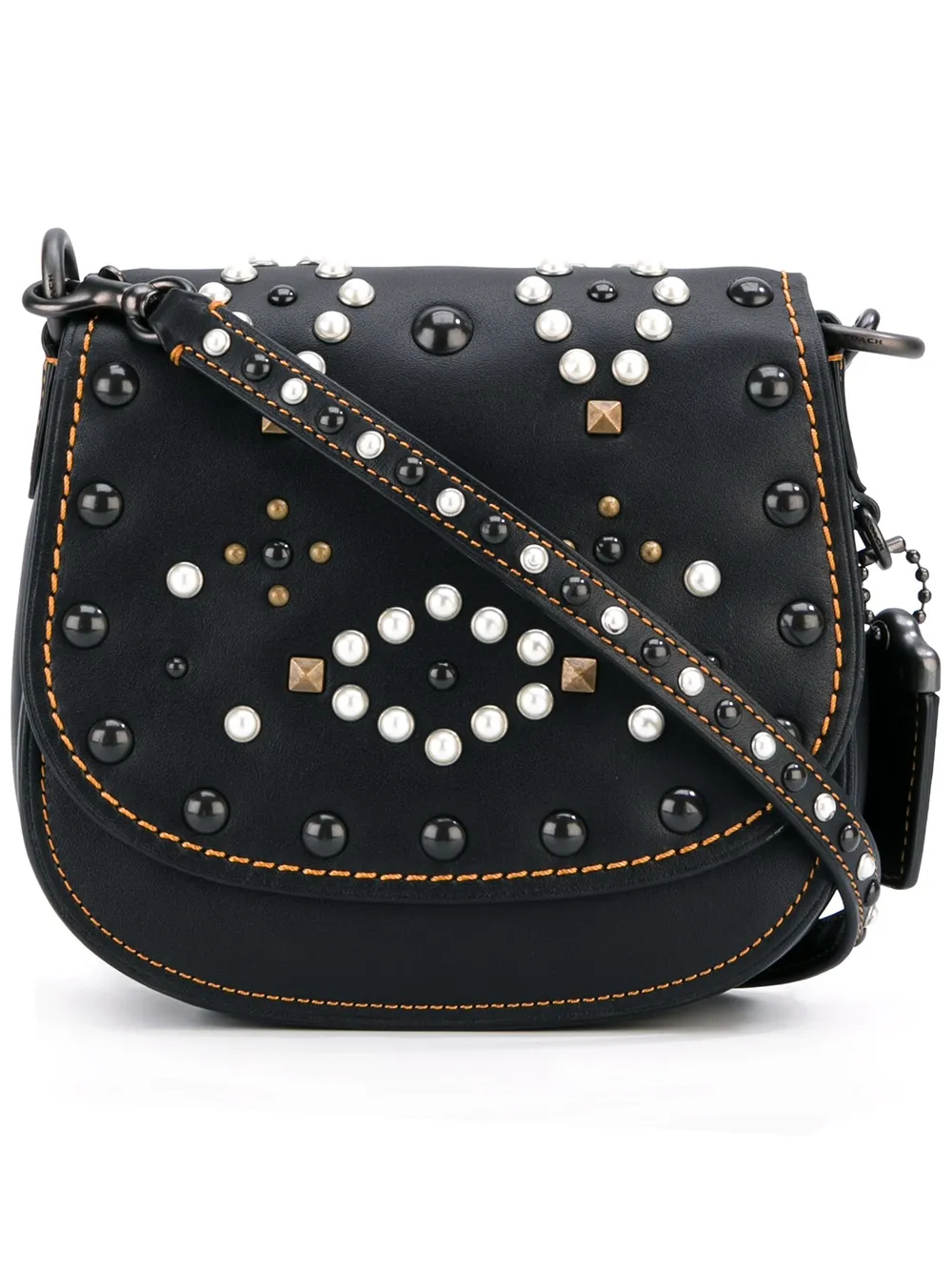 Coach mini studded saddle bag - Nero