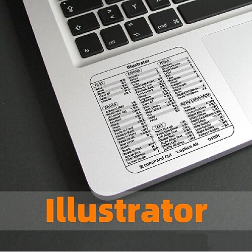 adesivi scorciatoie adesivi tastiera per mac chromebook word photoshop audition illustrator premiere pro after effects vinile laminato senza residui a