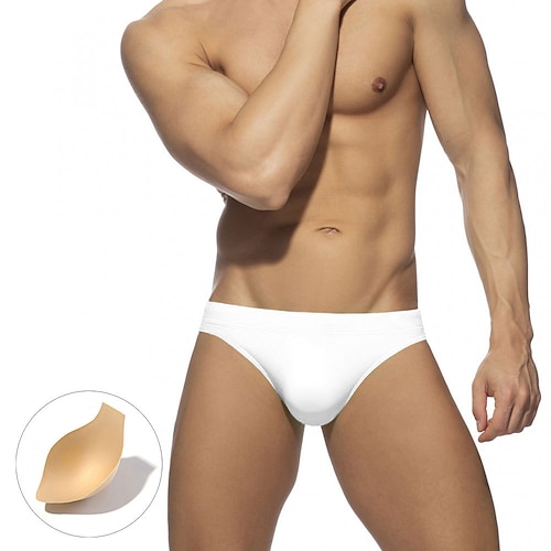 Per uomo Costumi da bagno Slip da bagno Colore puro Antiparassitario A prova di perdita Spiaggia Piscina Di tendenza Semplice Blu chiaro Nero Media el