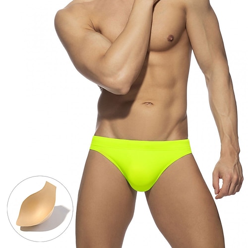 Per uomo Costumi da bagno Slip da bagno Colore puro Antiparassitario A prova di perdita Spiaggia Piscina Di tendenza Semplice Blu chiaro Nero Media el