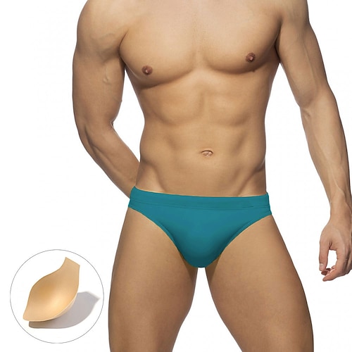 Per uomo Costumi da bagno Slip da bagno Colore puro Antiparassitario A prova di perdita Spiaggia Piscina Di tendenza Semplice Blu chiaro Nero Media el