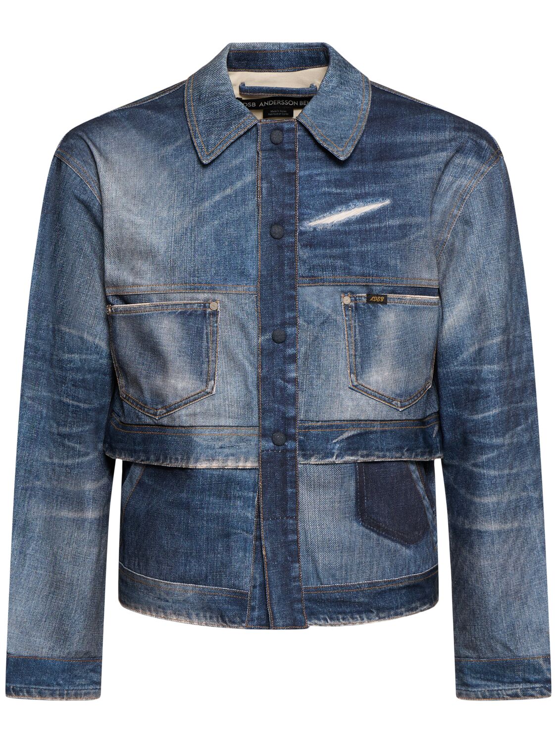 Trompe L'Oeil Double Waist Denim Jacket
