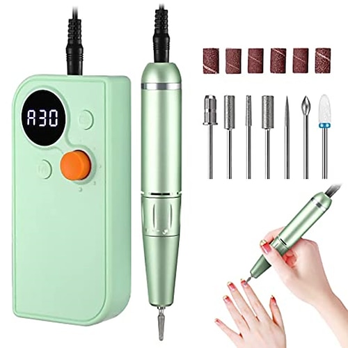 30000 rpm nail drill rig ricaricabile per nail manicure pedicure taglio del nastro portatile nail drill mill salon tool