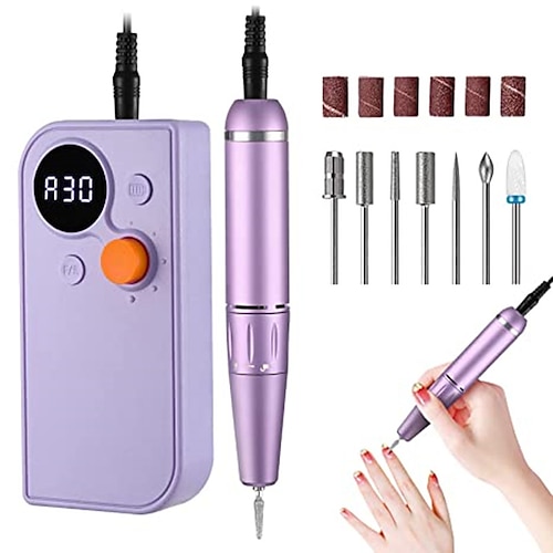 30000 rpm nail drill rig ricaricabile per nail manicure pedicure taglio del nastro portatile nail drill mill salon tool