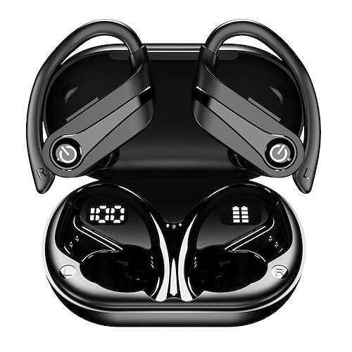 YYK-Q63 Auricolari wireless Cuffie TWS Uncino per contor Bluetooth 5.3 Controllo touch intelligente Display di alimentazione a LED per Apple Samsung H