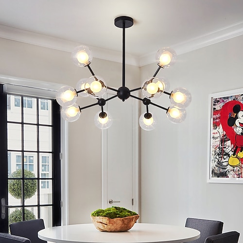Lampadario di design linea quadrata 90 cm metallo industriale finiture verniciate stile nordico moderno 220-240v