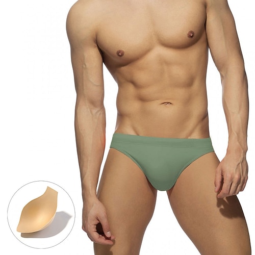Per uomo Costumi da bagno Slip da bagno Colore puro Antiparassitario A prova di perdita Spiaggia Piscina Di tendenza Semplice Blu chiaro Nero Media el