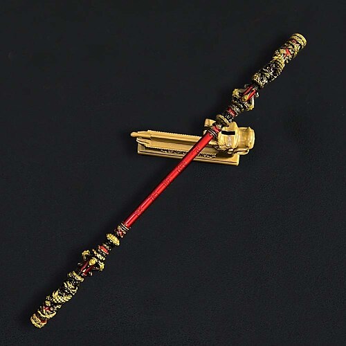 mito nero wukong monkey king manganello d'oro ruyi jingu bang regali per adulti mini bastone wukong arma sun wukong miniatura 30cm 11.8''