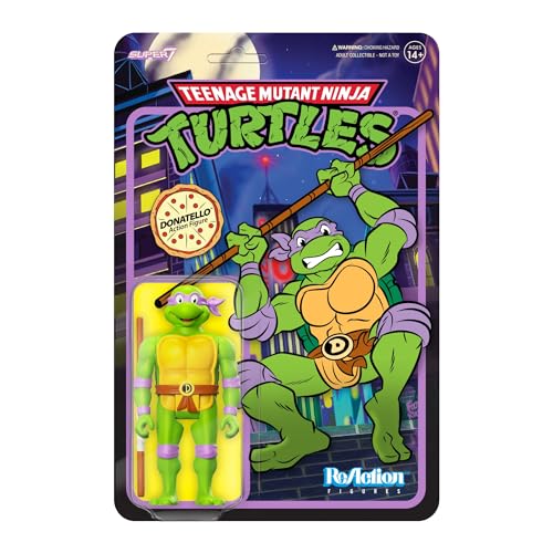 Super7 Teenage Mutant Ninja Turtles Reaction - Statuetta Donatello, 10 Cm