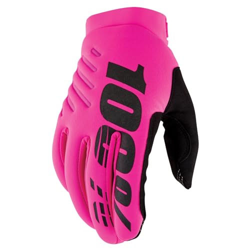 100% Guantes Brisker Gloves Neon Pink-S, Guanti Unisex-Adulto, Rosa Fluo, S