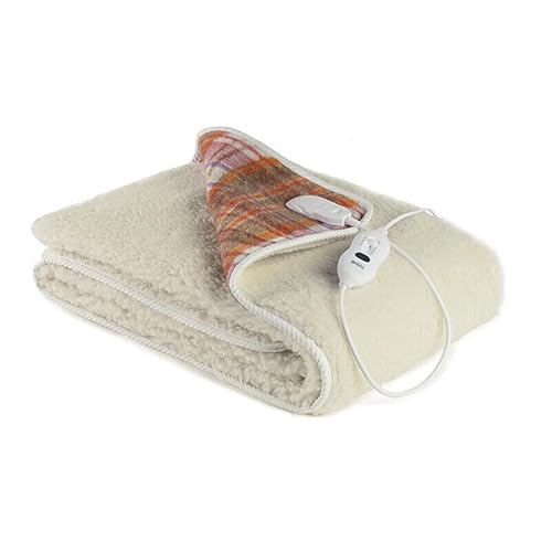 Lancalor Sca1A1A46E-N Coprimaterasso 150Cm Scaldaletto Scalda Letto Elettrico Singolo 100% Lana