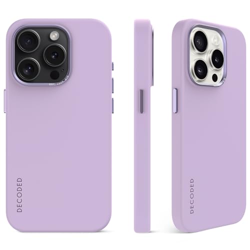 Decoded - Cover Posteriore In Silicone - Iphone 15 Pro Max - Custodia Antibatterica - Adatto Per Magsafe - Lavanda