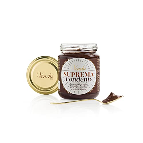 Venchi - Crema Spalmabile Fondente E Nocciole Piemonte Igp, 200 G - Senza Glutine - Vegano