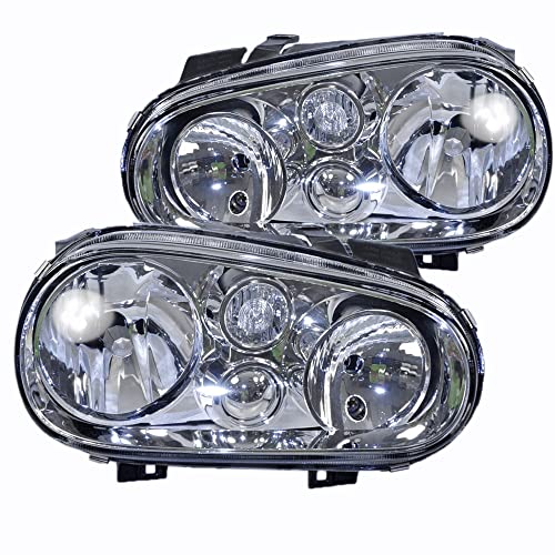 Bestprice 2X Fari Principali Anteriori Sinistro + Destro H1 / H7 Senza Servomotore, Compatibili Con Vw Golf Iv (1J1), Golf Iv Cabriolet (1E7), Golf Iv