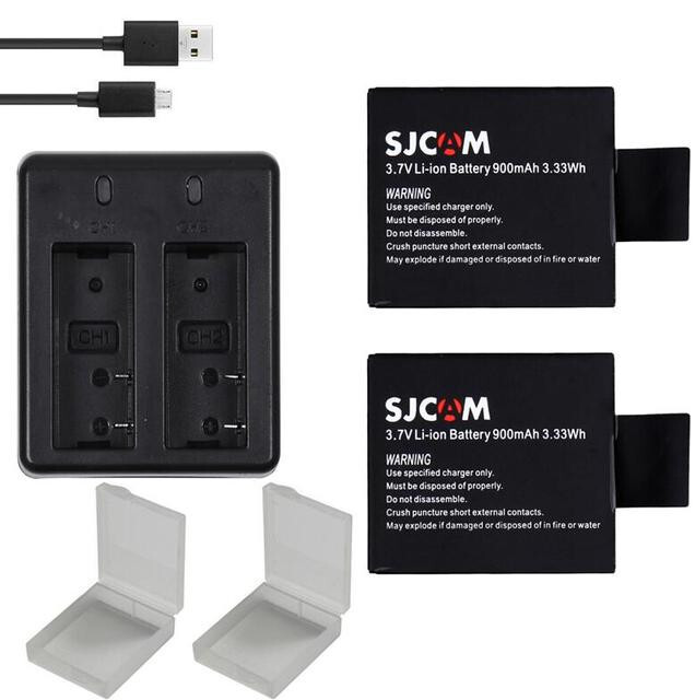 KIT 2 Batterie+charger SJCAM Actioncam Helmetcam M10 SJ4000 SJ5000 SJ6000 WIFI