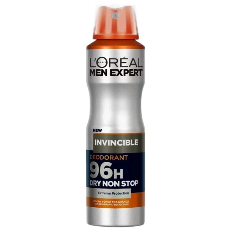 L'Oréal Paris Men Expert Invincible 96h Deodorant Spray, 150 ml