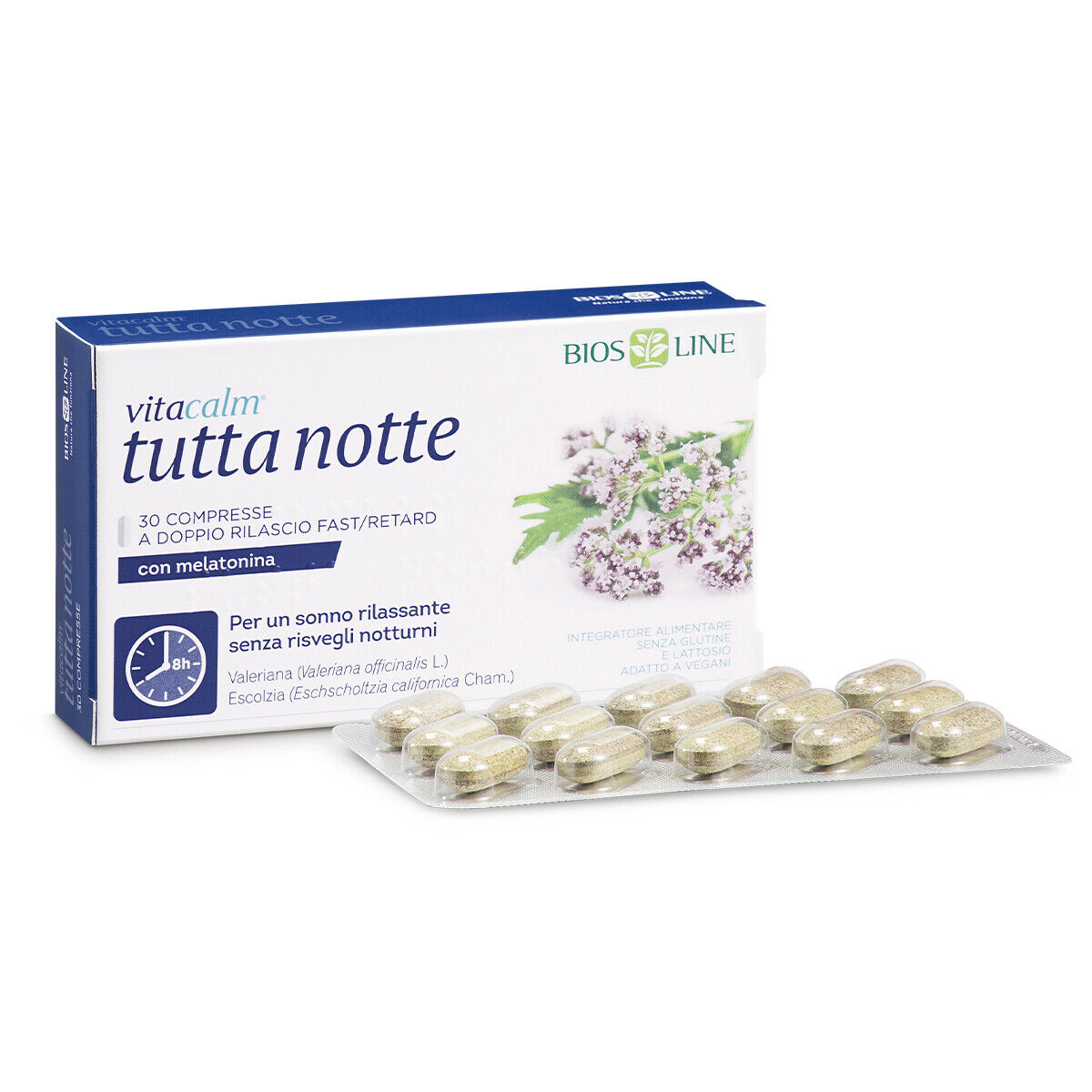 VITACALM TUTTA NOTTE - 30 COMPRESSE FAST/RETARD - Bios Line