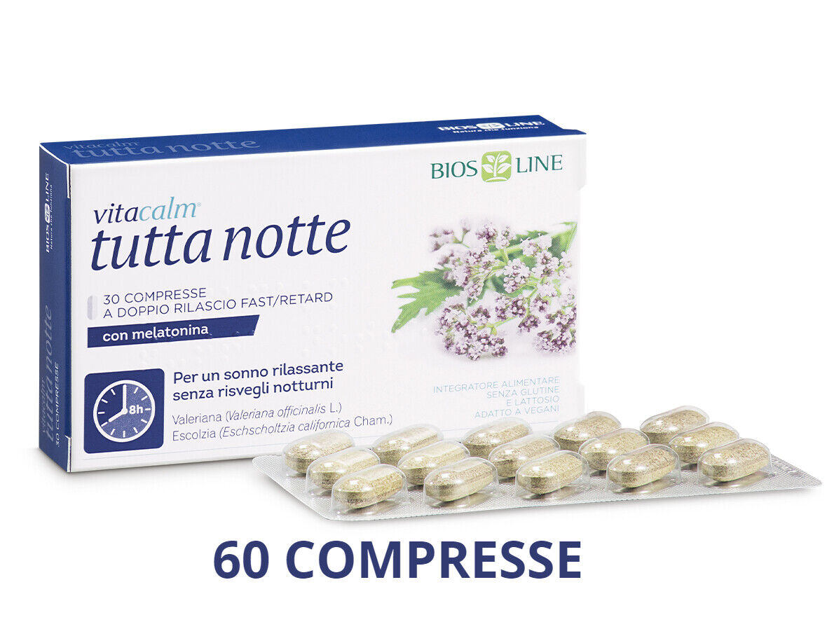 VITACALM TUTTA NOTTE - 60 COMPRESSE FAST/RETARD - Bios Line