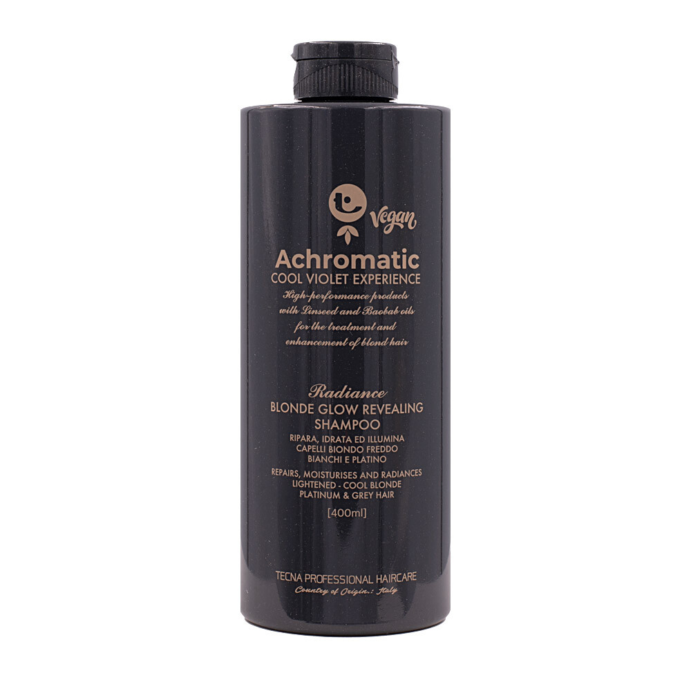 Tecna Achromatic Blonde Glow Revealing Shampoo 400ml - shampoo antigiallo
