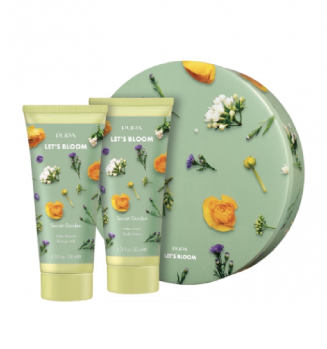 PUPA LET’S BLOOM KIT 1 LATTE DOCCIA 200ML e LATTE CORPO 200ML SECRET GARDEN