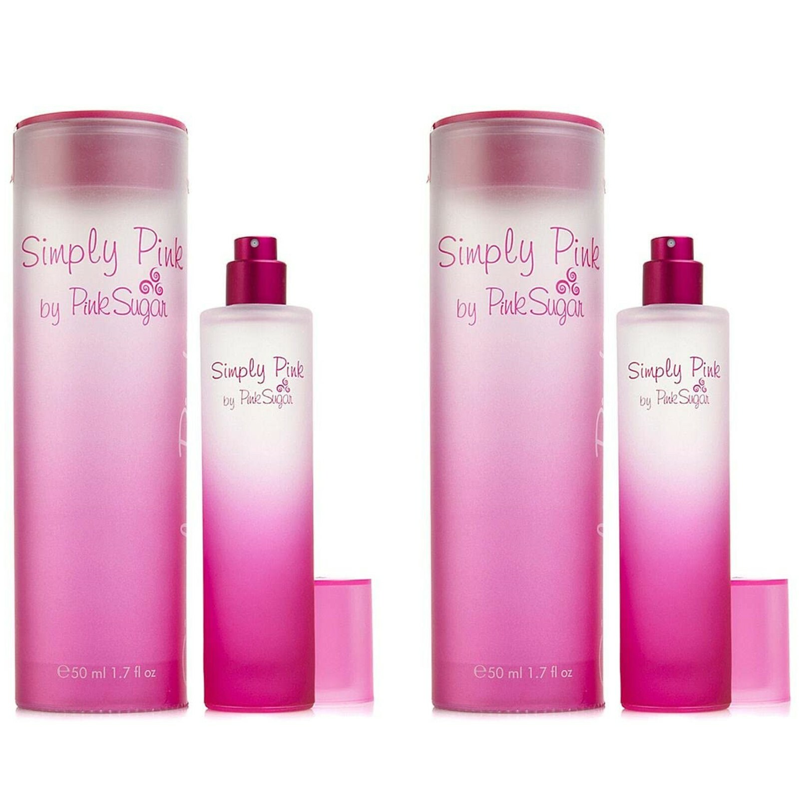 2 pezzi PINK SUGAR SIMPLY PINK edt eau de toil. profumo donna 50ml NUOVO
