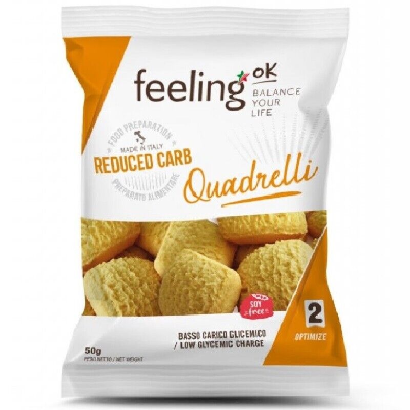 FEELING OK OPTIMIZE QUADRELLI 50 GR Nocciola