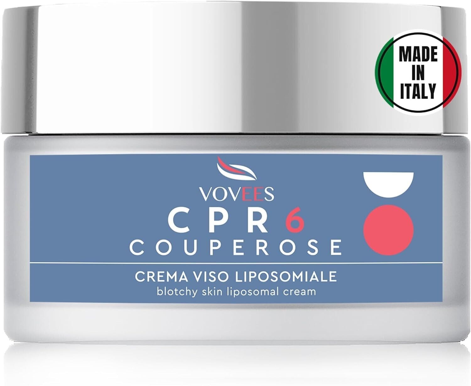 VOVEES CPR6 Crema Viso Capillare Anti Couperose Rosacea Arrossamenti Naturale 50