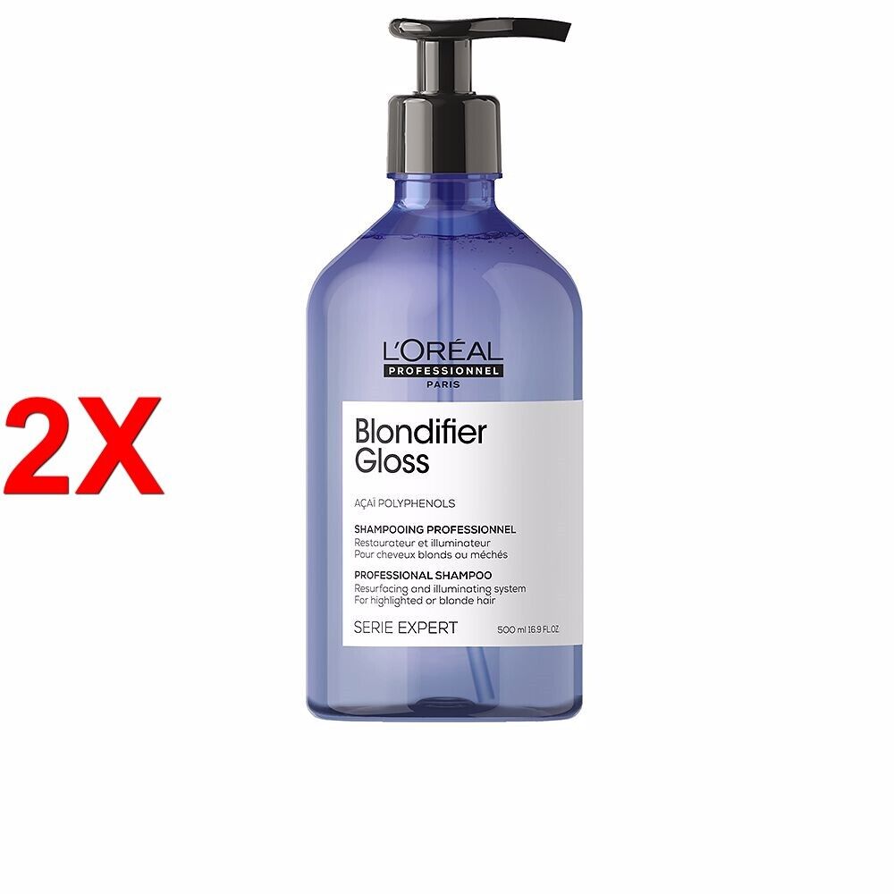 2 X L'OREAL PROFESSIONNEL PARIS BLONDIFIER GLOSS shampoo 500 ml