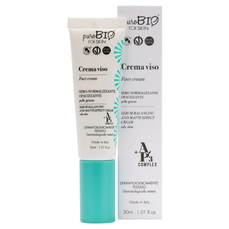 Crema Viso Sebo Normalizzante Opacizzante - 30 ml - PuroBio Cosmetics